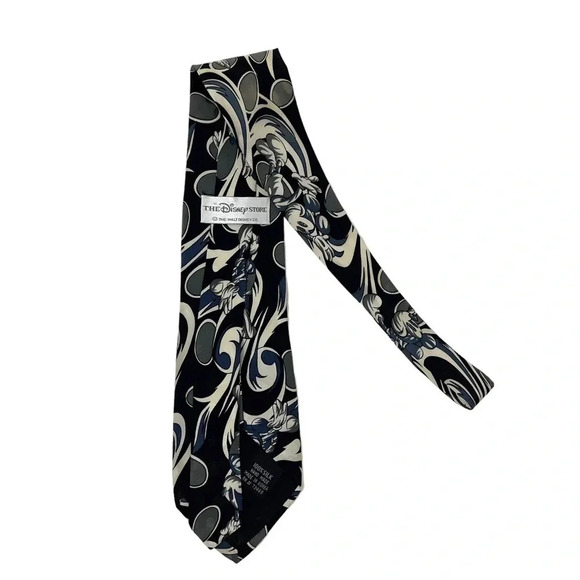 THE DISNEY STORE Vintage 90s Mickey Mouse Novelty Print 100% Silk Necktie - Picture 4 of 7